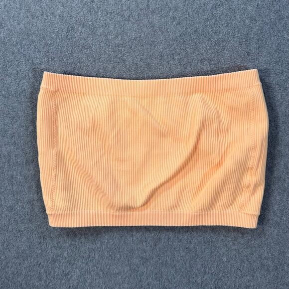 American Eagle Ribbed Tube Top Cropped Orange Size L/XL Stretch Strapless Summer - Picture 6 of 6